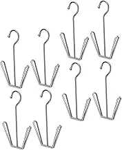LALADEFIEE 8pcs Stainless Steel Shoes Hanger Double Hook Drying Rack Shoes Display Hanger Space Saving Holder Organizer for Boots Slippers Sneakers