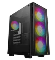 DeepCool MATREXX 55 MESH V4 Full Tempered Glass Side Panel ATX Case. Pre-Installed 3 140mm ARGB PWM Fans, 1 120mm ARGB, Up to 360mm
