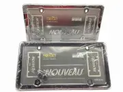 (2) Cruiser 20680 Nouveau License Plate Frame, Black Chrome W/ Fastener Caps