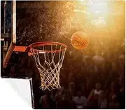 Throw Blanket,Soft Blankets and Throws,Basketball and Basketball Hoop,59x78.7 in
