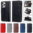 For iPhone 16 Pro Max 15 14 13 12 11 Phone Wallet 9 Card slot Leather Flip Case