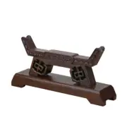 Ebony Heavy Sword Holder Rack Katana Samurai Sword Stand Chinese Qin Holder