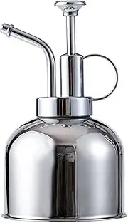 IMEEA 300ml/10oz Plant Mister Spray Bottle SUS304 Stainless Steel Plant Spritzer Watering Can with Top Pump for Indoor Windowsill Orchids Air Plants (Silver)