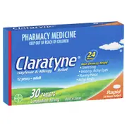 Claratyne Rapid Hayfever & Allergy Relief 30 Tablets