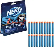 Nerf Elite 2.0-20-Dart Refill Pack - 20 Official Nerf Foam Darts for Nerf Elite 2.0 Blasters - Compatible with All Nerf Elite Blasters - Toys for Kids - F0040 -Ages 8+