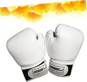 FOYTOKI Pearly Lustre Boxing Gloves Stylish White Sponge Forming Liner Training Gloves for Boxing Practice and Punching Bag Use Ideal for