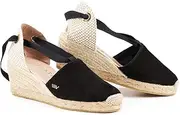 [VISCATA Barcelona] VISCATA Handmade in Spain Fosca Suede 2.5" Wedge, Soft Ankle-Tie, Closed Toe, Classic Espadrilles Heel