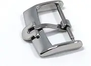 [BGBLKLGPPN] Watch Accessory Strap 12 Mm 14 Mm 16 Mm 18 Mm 20 Mm Watch Men's Pin Safety Buckle Stainless Steel Buckle Suitable Compatible With Omega Compatible With Seamaster Strap Strap buckle