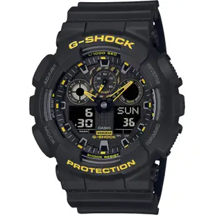CASIO 卡西歐 G-SHOCK 黑黃配色系列 雙顯手錶 送禮推薦 GA-100CY-1A