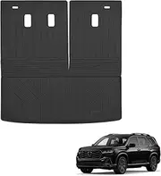 Sze Cargo Liner for Honda Pilot 2023 2024 2025 Backrest Mat Trunk Mat TPE Seats Back Mat All Weather Cargo Liner Cargo Mat for Kia Sorento Accessories (Cargo Mat+Backrest Mat)