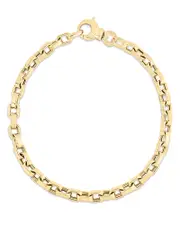 Roberto Coin 18K Yellow Gold Designer Gold Heavy Box Link Chain Bracelet