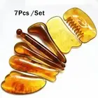 7Pcs Resin Gua Sha Board Massager Face Lifting Tool Beauty Body SPA Comb New
