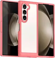 [FZZSZS] Slim Thin Red Case for Samsung Galaxy Z Fold6, Soft Protective Cover with Flexible TPU Protection Bumper Shell for Samsung Galaxy Z Fold6 (6.4")