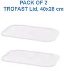 (Pack of 2 ) IKEA TROFAST Storage Lid White Boxes Plastic Box 40x28cm White Box