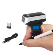 Bluetooth Ring Barcode Scanner, Wearable Finger Bar Code Reader Portable Mnin...