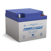 POWER SONIC PS12260 12V 26Amp Sla Battery Nb2 Terminal Sealed Lead Acid Size: 167 X 177 X 125