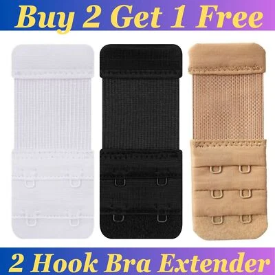 3 Row 2 Hook Bra Extender Extension Bra Strap Strapless Underwear Maternity