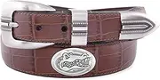 Zeppelin Products Inc. NCAA Florida Gators Crocodile Tip Leather Concho Belt