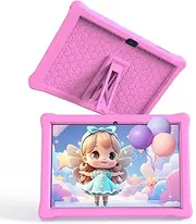Kids Tablet 10 Inch Android 12 - 4GB RAM 64GB ROM, IPS Touch Screen 1280x800, Iwawa & Parent Control, WiFi Dual Camera, 6000mAh Battery, Shockproof Case