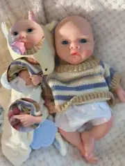 26cm Miley Full Body Silicone Reborn Boy Doll Open Mouth Washable with Outfit