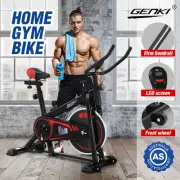 Genki Spin Exercise Bike Stationary Bicycle Home Trainer Adjustable Belt Drive