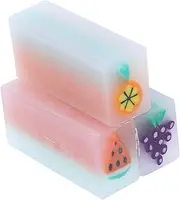 ZUNOXAZ 15pcs Cute Jelly Erasers Mixed Style Kawaii Fruits Pencil Eraser for School Supplies Cartoon Design for Adults Classroom Activities Office Prizes