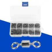 Fishing Barrel Swivels Set 210 Rolling Bearing Snap Ball Fishing Lures US