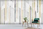 3D Lines Geometric Self-adhesive Removeable Wallpaper Wall Mural 82