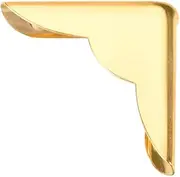 uxcell Metal Book Corner Protectors Edge Cover Guard 22 X 22 X 6mm Gold Tone 30pcs