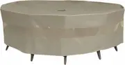 Patio Set Cover For Square or Round Table 70"Dia. x 30"H Classic Taupe