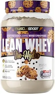 Musclesport Lean Whey Chocolate Chip Oatmeal Iso Hydro Protein Powder 907 g