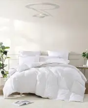 Royal Luxe All Season White Goose Feather and Down Fiber Queen Comforter