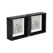 Nicola Spring 5 Piece 6 x 6 3D Shadow Deep Box Photo Frame Set - Craft Display Picture Frame with 4 x 4 Mount