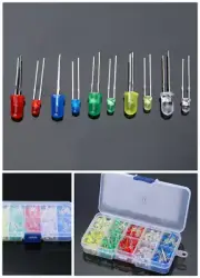 3/5mm LED Diodes Emitting White Yellow Red Green Blue Assorted Kit DIY 300pcs