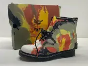 Dr. Martens 1460 Tate Flare Tie Dye Leather Combat Boots Men's 11 / Women's 12