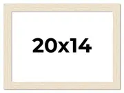 20x14 Frame White Real Wood Picture Frame Width 1.5 inches | Interior Frame Dept