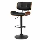 New Kitchen Bar Stool Gas Lift Stool Chairs Swivel Barstool PU Leather Black x1