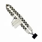 Phone Strap with Zippered Pouch Adjustable Design Wear Resistant Wide Application Wallet Crossbody Beige