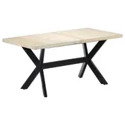 Dining Table White 160x80x75 cm Solid Mango Wood vidaXL
