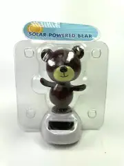 Dancing Flip Dolls Solar Powered Bear Bobbling Head Toys Shaking Head Dolls C62