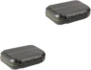 VANZACK 2 Pcs Storage Box for Fishing Tackle Lure Box Organizing Fly Fishing Set Style