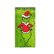 Grinch Christmas Door Cover Decorations Grinch Green Backdrop Merry Christmas Porch Sign 180 x 90 cm
