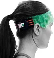 Hot & Cold Therapy Reusable Forehead Gel Pack with Adjustable Straps - Great for Migraines, Head Tension, Fevers, Flu, Sinus Pressure, Head Injuries & More.
