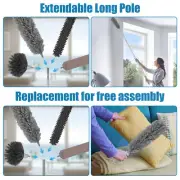 6Pcs Cleaning Duster Kit with Extension Long Handle Bendable Feather og