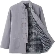 [Generic] Tang Suit Cotton-Padded Jacket Chinese Style Fleece Jacket Winter Retro Cotton and Linen Clothes