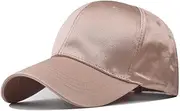 [Generic] Classic Silk Satin Baseball Caps Women Men Casual Plain Baseball Hats Adjustable Trucker Sun Hat for Outdoor Sports