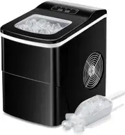 YOPOWER 2.2L Countertop Ice Maker Machine Portable Commercial Ice Machine Black