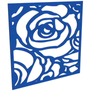 ProtectorAl 300-1200w x 300-1200h Light Blue/Gloss White Roses Unframed Composite Deco Panel
