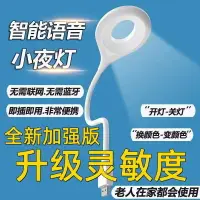 在飛比找樂天市場購物網優惠-掛壁燈 床頭壁燈 床頭掛壁燈 人工智慧語音台燈控製燈USB聲