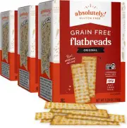 Absolutely Gluten Free Flatbread Crackers 3 Pack Snacks Grain Free 1.76 oz